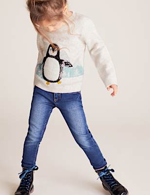 Embroidered Penguin Jumper (2-7 Yrs)