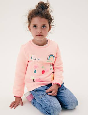 Cotton Patterned Sweatshirt