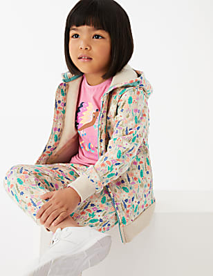 Cotton Rich Floral Hoodie