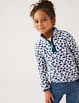 Leopard Print Fleece Top