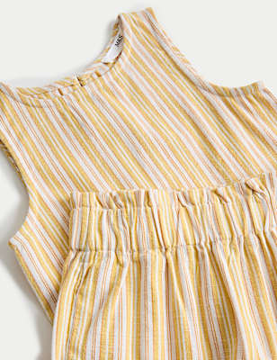 Cotton Rich Stripe Trouser Set (2-10 Years)