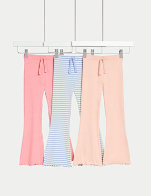 3pk Cotton Rich Kick Flare Leggings (2-8 Yrs)
