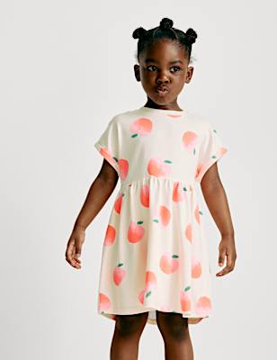 Cotton Rich Printed T-Shirt Dress (2-8 Yrs)