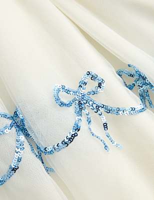 Sequin Bow Mesh Dress (2-10 Yrs)