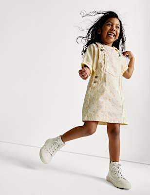 Cotton Rich Floral Dungaree Outfit (2-8 Yrs)