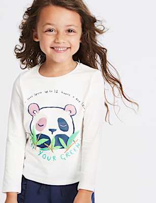 Pure Cotton Panda Top (3 Months - 7 Years)