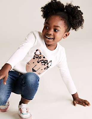 3pk Pure Cotton Leopard Print Tops