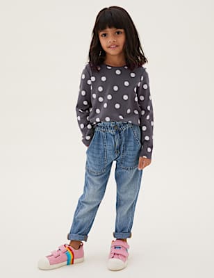 5pk Pure Cotton Printed Tops (2-7 Yrs)