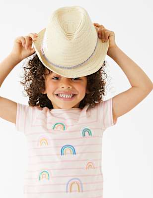 Pure Cotton Sequin Rainbow T-Shirt (2-7 Yrs)