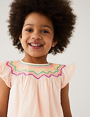 Pure Cotton Embroidered Top