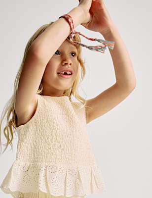 Pure Cotton Shirred Top (2-10 Yrs)