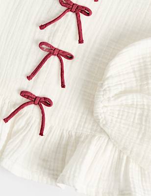 Pure Cotton Bow Top (2-8 Yrs)