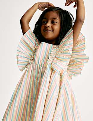 Cotton Rich Striped Dress (2-8 Yrs)