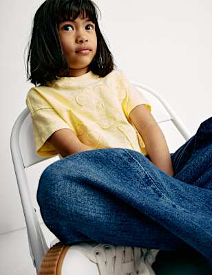 Pure Cotton Flower T-Shirt (2-8 Yrs)