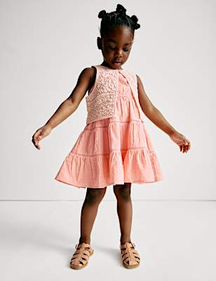 Pure Cotton Woven Dress (2-8 Yrs)