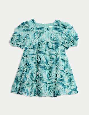 Floral Jacquard Dress (2-16 Yrs)