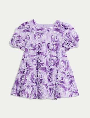 Floral Jacquard Dress (2-16 Yrs)