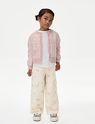 Pure Cotton Butterfly Cargo Trousers (2-8 Yrs)
