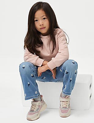 Denim Embroidered Flared Jeans (2-8 Yrs)