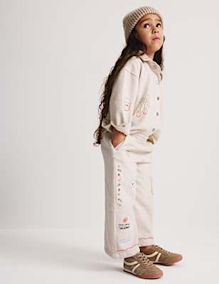 Denim Embroidered Jeans (1-8 Yrs)