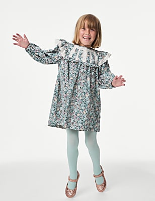 2pc Cotton Rich Floral Dress Outfit (2-8 Yrs)