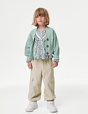 Pure Cotton Parachute Trousers (2-8 Yrs)