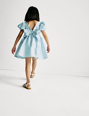 Taffeta Bow Dress (2-8 Yrs)