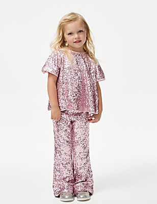 Sequin Elasticated Waist Trousers (2-8 Yrs)