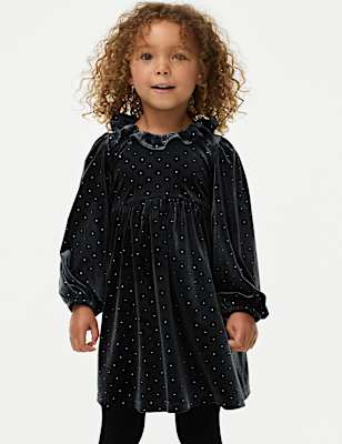 Sparkly Velvet Dress (1-8 Yrs)
