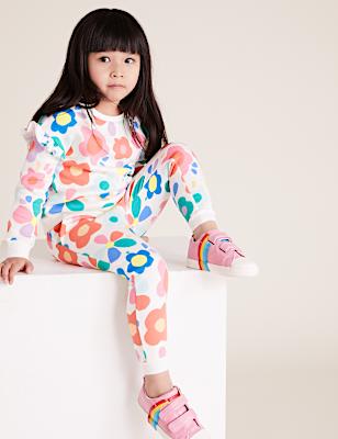 Cotton Floral Print Joggers (2-7 Yrs)
