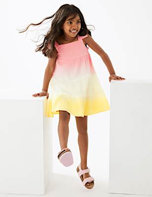 Pure Cotton Tie Dye Dress (2-7 Yrs)