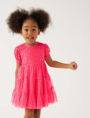 Star Print Dress (2 - 7 Yrs)