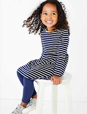 Pure Cotton Nautical Striped Dress (3 Months - 7 Years)