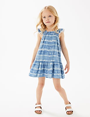 Pure Cotton Tie Dye Dress (2-7 Yrs)