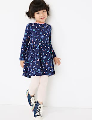 Cotton Leopard Print Dress (2-7 Years)