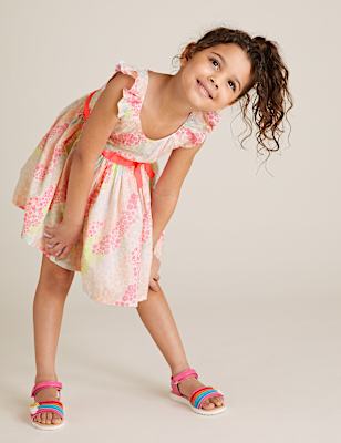 Cotton Floral Dress (2-7 Yrs)