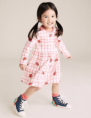 Pure Cotton Roald Dahl™ & NHM™ Ladybird Dress (2-7 Yrs)
