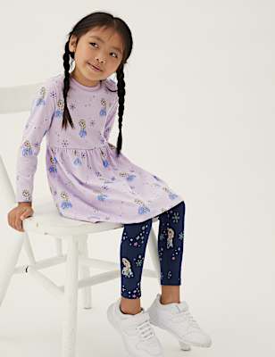 Pure Cotton Disney Frozen&trade; Dress (2-10 Yrs)