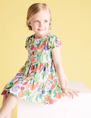 Pure Cotton Fruit Print Dress