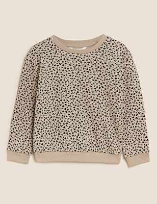 Cotton Rich Animal Print Sweatshirt