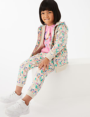 Cotton Rich Floral Joggers