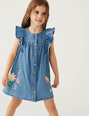 Denim Floral Dress