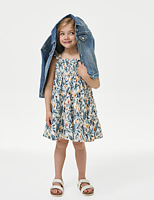 Pure Cotton Mini Me Printed Dress (2-8 Yrs)