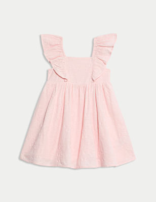 Pure Cotton Embroidered Dress (2-10 Yrs)