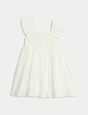 Pure Cotton Embroidered Dress (2-10 Yrs)