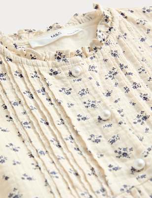 Pure Cotton Ditsy Floral Dress (1-8 Yrs)