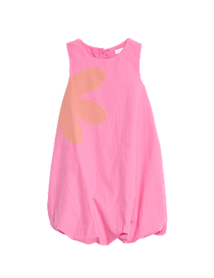 Cotton Flower Puffball Dress