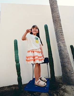 Pure Cotton Ruffle Skirt (2-10 Yrs)