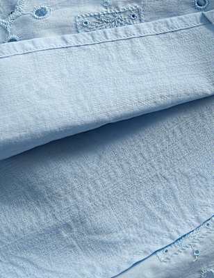 Pure Cotton Broderie Shell Dress (2-8 Yrs)