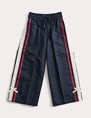 Bow Side Stripe Tracksuit Bottoms (2-8 Yrs)